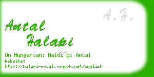antal halapi business card